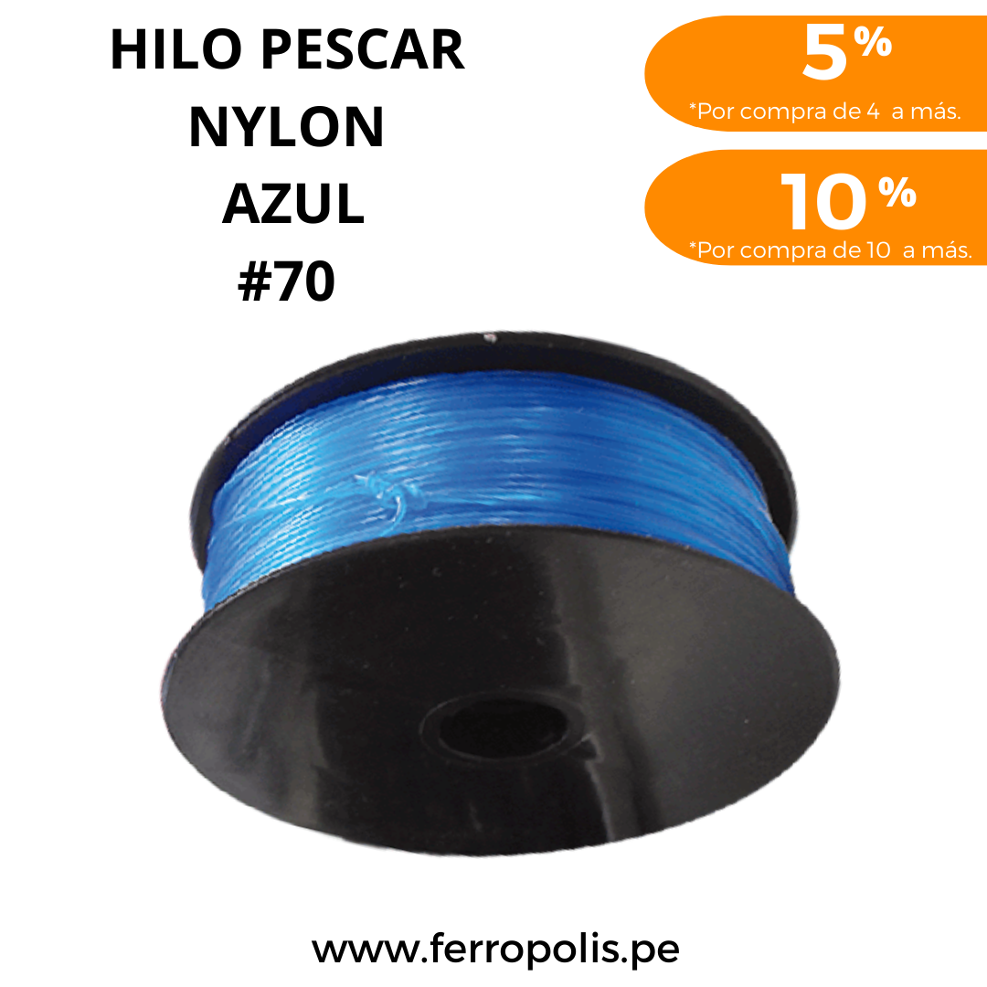 HILO PESCAR NYLON AZUL #70 WOLFOX – Ferropolis PERU