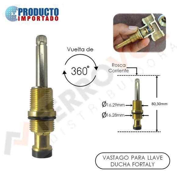 VASTAGO PARA LLAVE DUCHA FORTALY