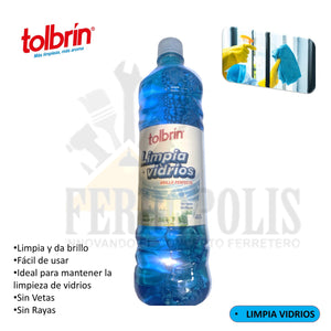 LIMPIA VIDRIO 900 ML. TOLBRIN