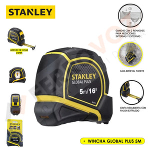 WINCHA 5M "STANLEY" GLOBAL PLUS