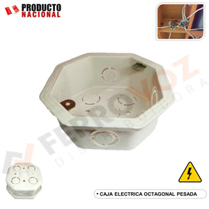 CAJA ELECTRICA OCTAGONAL PESADA "BLANCO"