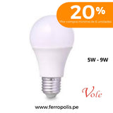 FOCO LED PERA 5W LUZ DIA PREMIUM "VOLE"