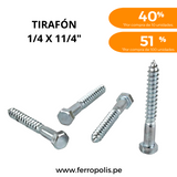 TIRAFON 1/4" x 1 1/4"  ( x und )