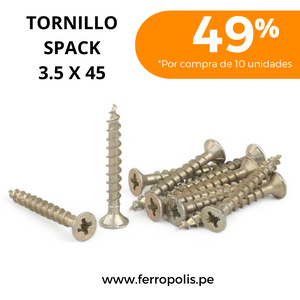 TORNILLO SPACK 3.5 X 45  (GR≈10PCS APROX)