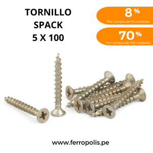 TORNILLO SPACK 5 x 100 ( x und  )