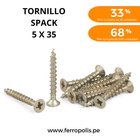 TORNILLO SPACK 5 X 35 ( x und  )