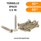 TORNILLO SPACK 5 x 70 ( x und  )