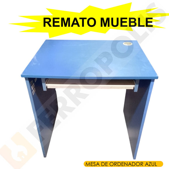 Mueble seminuevo Mesa de ordenador azul 75.5 x 75 x 60 cm