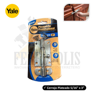 CERROJO PLATEADO 5/16" X 3" "YALE"