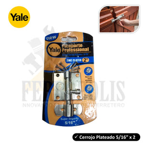 CERROJO PLATEADO 5/16" X 2" "YALE"