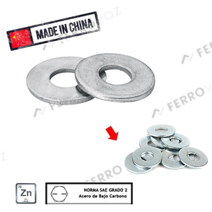 HUACHA PLANA PESADA 1/4" (395 GR ≈ 100 PCS APROX)